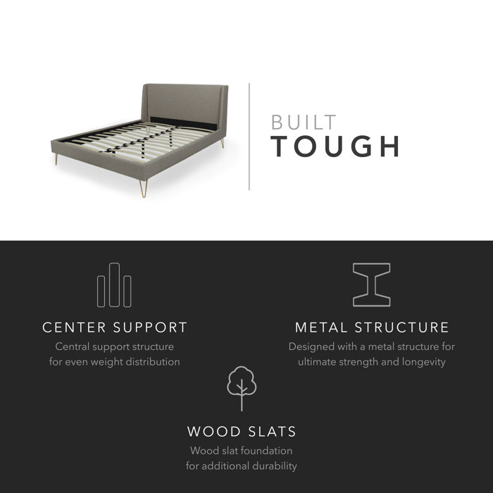 BlissfulNights Zoey Upholstered Bed & Reviews Wayfair